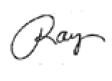 Ray's signature